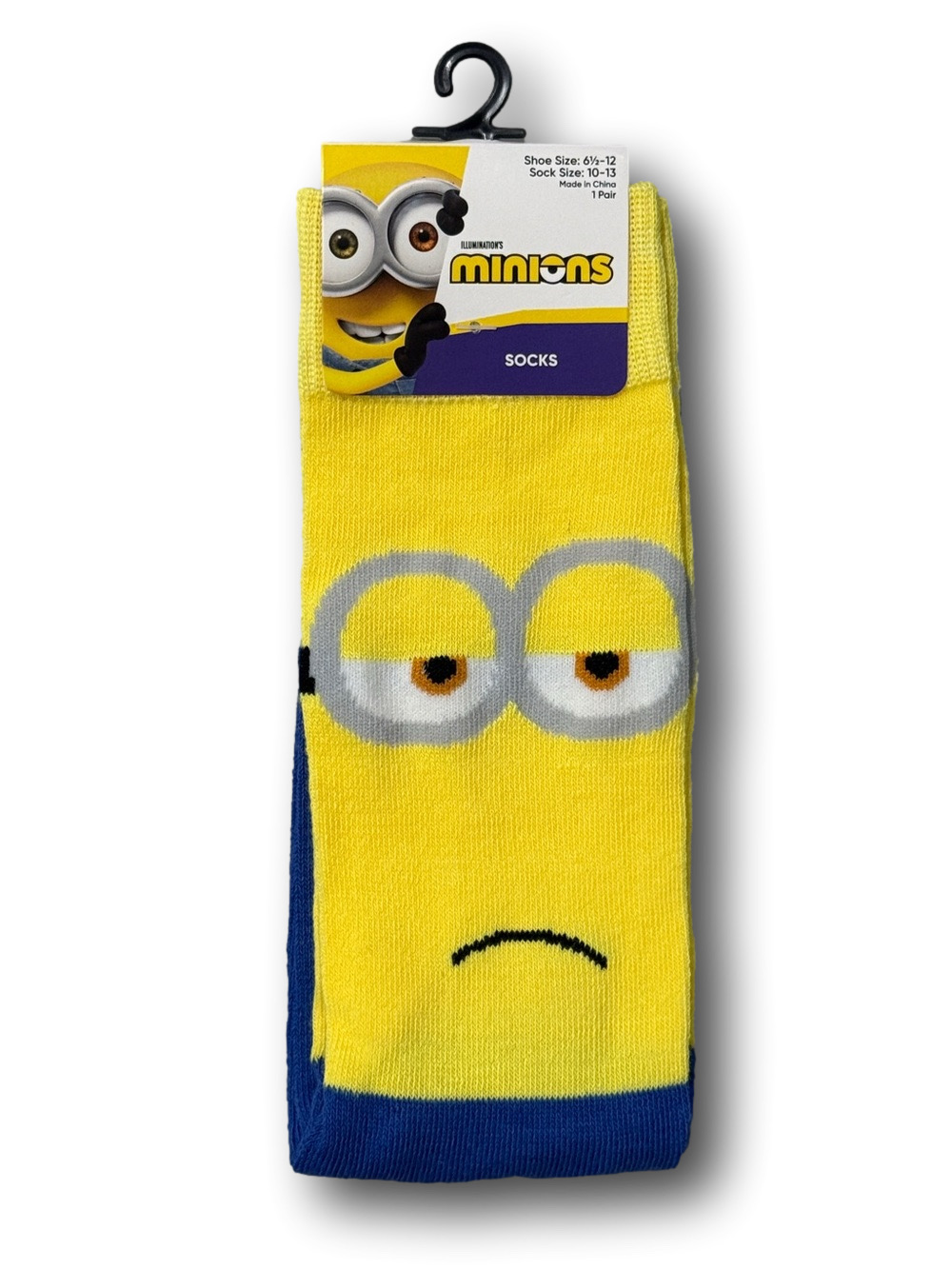 3/$20 Minion Despicable Me Funny Novelty Crew Socks - NWT